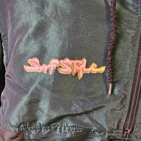 Vintage Retro 90's Y2K Surf Style Windbreaker Jacket OSFA - Picture 4 of 10